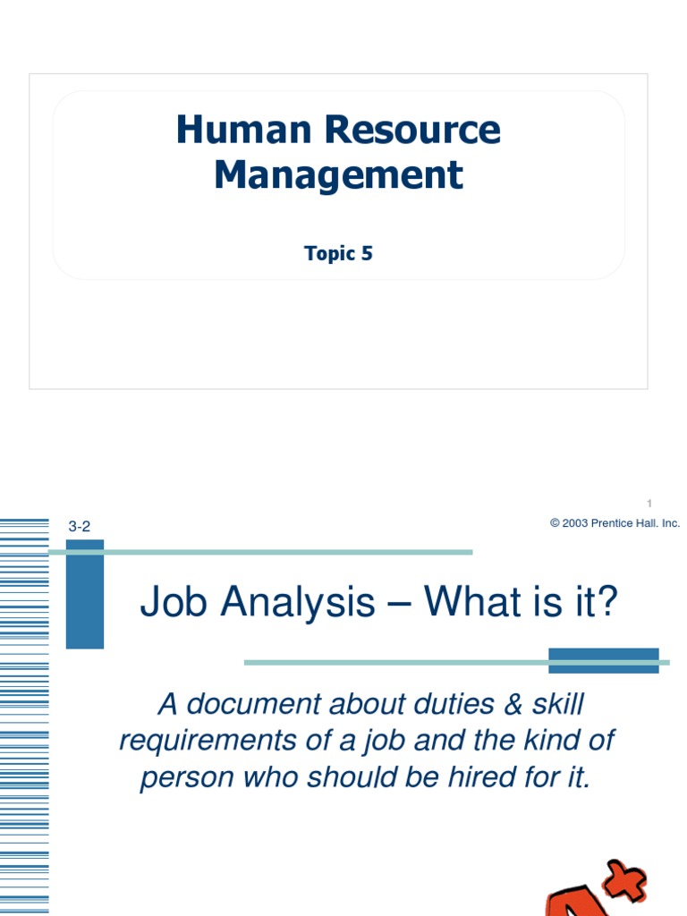 Human Resource Management Topic 5 PDF Human Resources Employment
