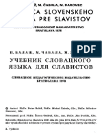 Ucebnica Slovenskeho Jazyka Pre Slavistov