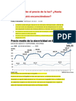 Por Qué Sube El Precio de La Luz