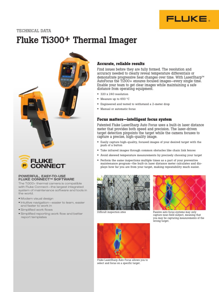 Fluke Ti300+ Thermal Imager: Technical Data | PDF | Autofocus | Smartphone