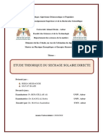 Etude Theorique de Séchage Solair Direct