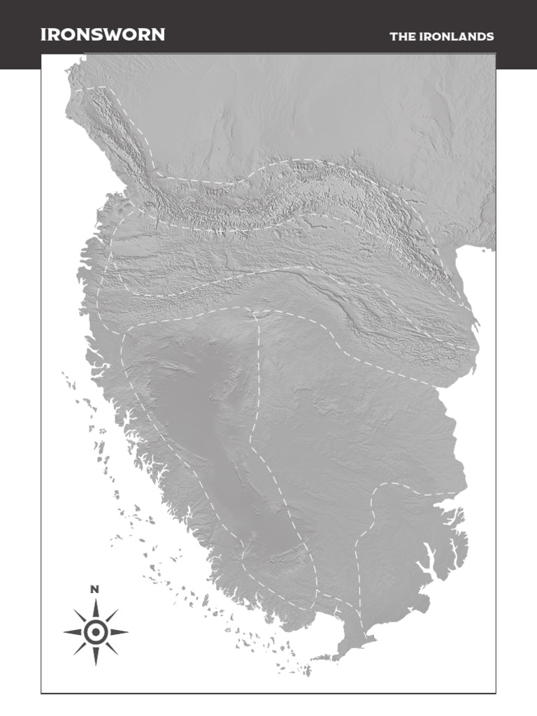 Ironsworn Blank Ironlands Map Topo PDF