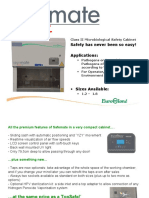 Safety Has Never Been So Easy! Applications:: Class II Microbiological Safety Cabinet