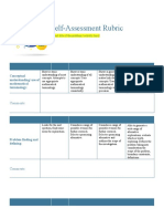 Self-Assessment Rubric: Conceptual Understanding/ Use of Mathematical Terminology