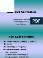 Hakikat Sintaksis