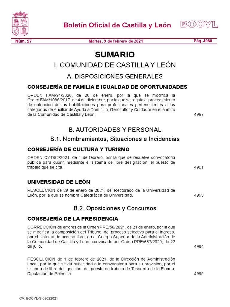 Bocyl S 09022021 | PDF | Gobierno local | Política