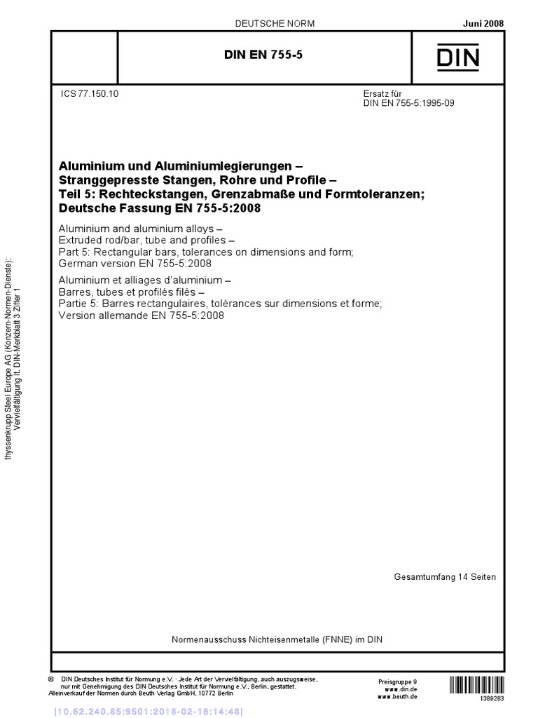 Din en 755-5 | PDF