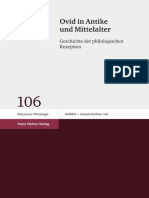 Gatti Ovid in Antike Und Mittelalter - Geschichte Der Philologischen Rezeption