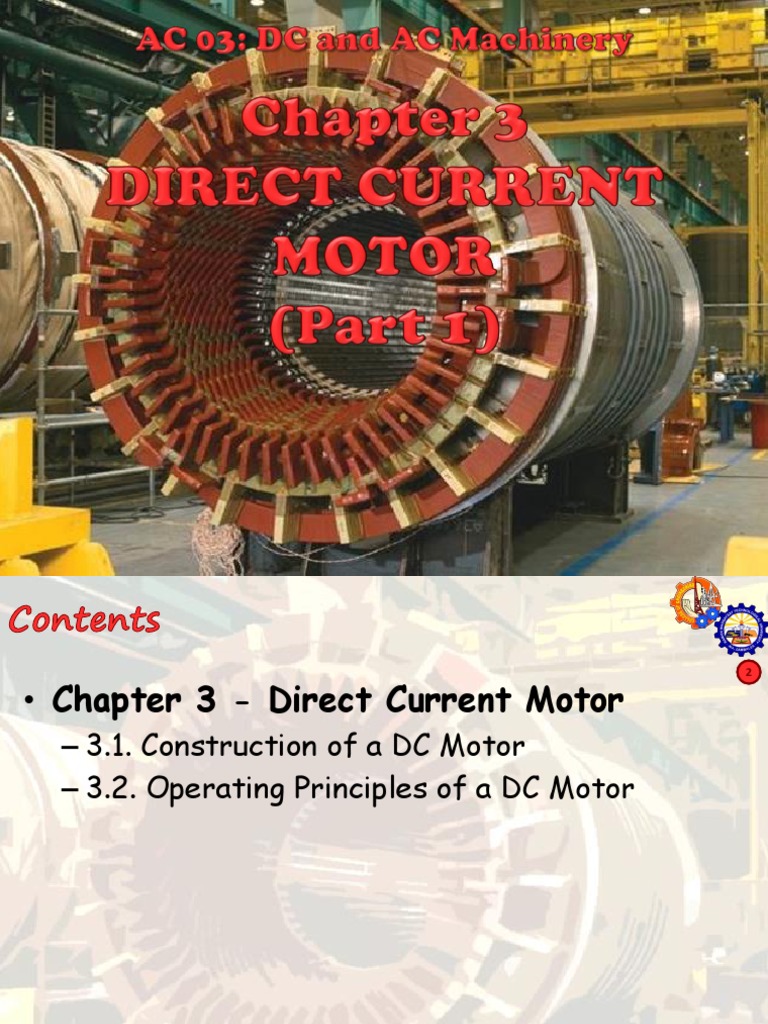 Chapter 3 DC Motor Part 1 AC 03 PDF Electric Motor