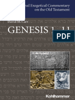 Genesis 1 11 International Exegetical Commentary On The Old Testament David M. Carr