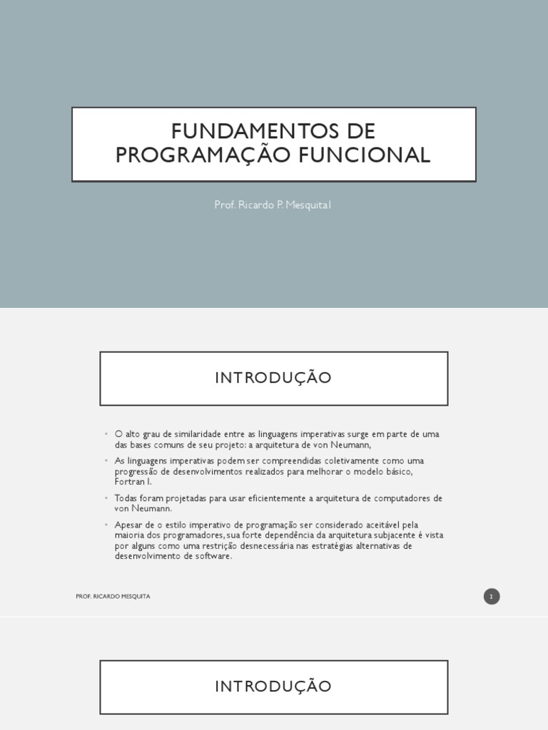 Fundamentos da Programação Funcional | PDF | Programação funcional ...