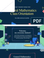 Chalkboard Mathematics Class Orientation Education Presentation