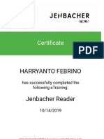 Certificate Jenbacher Reader