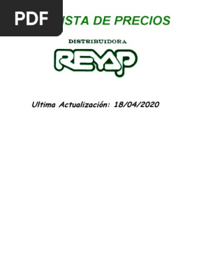 Lista Reyap 18-04-2020 (Nuevo Formato) ) | PDF | Renault