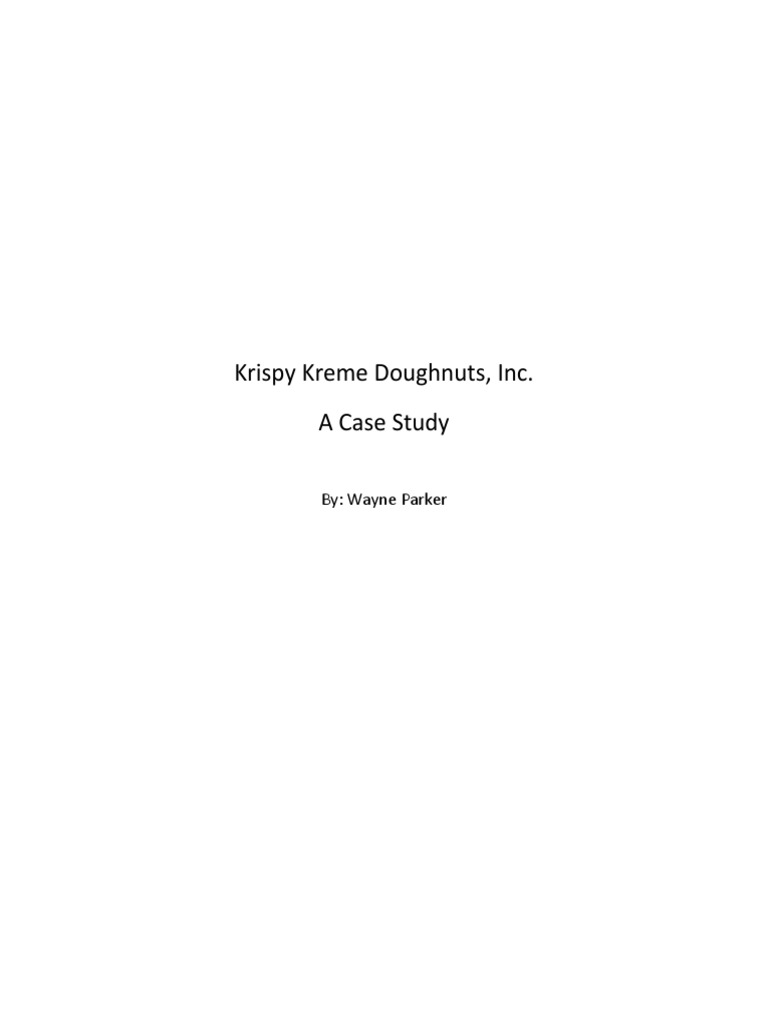 Krispy Kreme Doughnut | PDF | Business | Economies