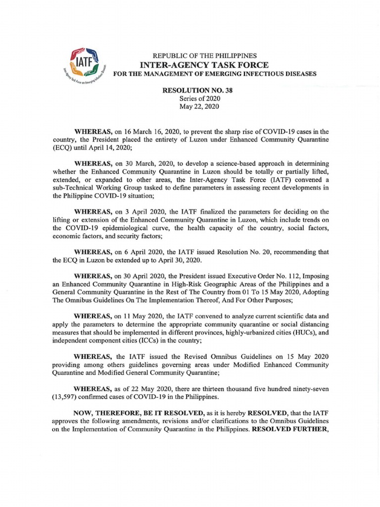 Inter-Agency Force: Resolution No | PDF