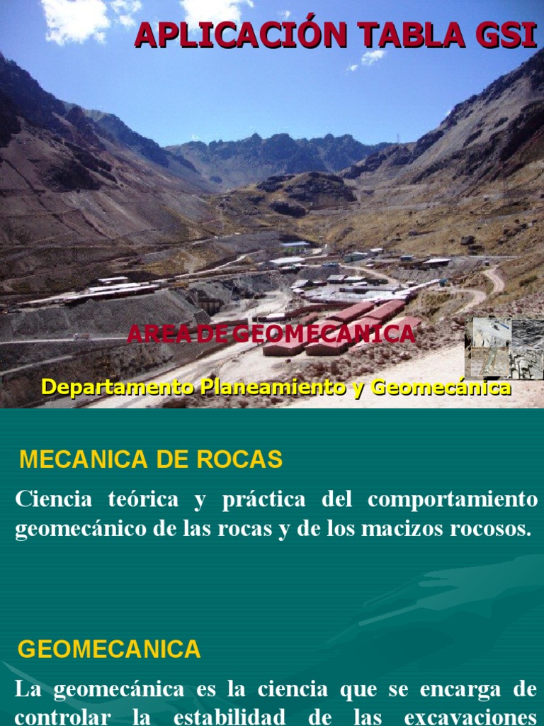 Significado de GSI en Geomecánica | PDF | Ciencias fisicas | Petrología