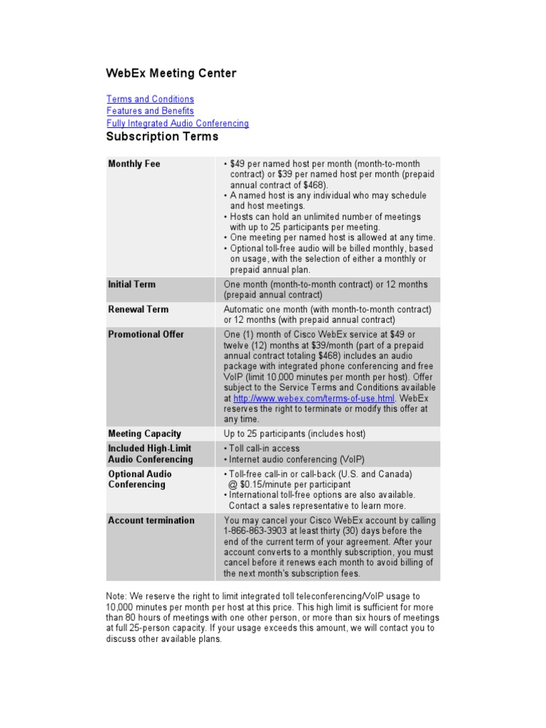 Webex Meeting Center Pdf Conference Call Web Conferencing