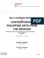 Contemporary Philippine Arts From The Regions: Self Learning Module