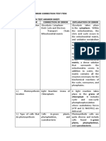 Written Work Error Correction Test Item (Science)