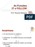 Tema 5 - FunÃ Ã Es FIRST e FOLLOW (SLIDES)