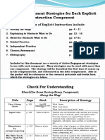 Active Engagement Strategies For Each Explicit Instruction Component