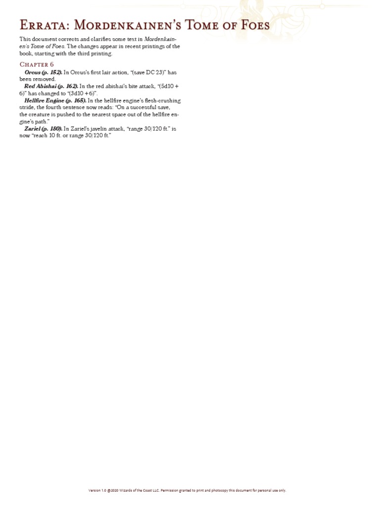 MTF Errata | PDF | Young Adult