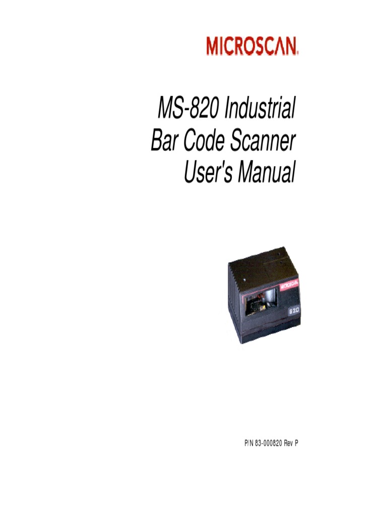 Microscan Manual | PDF | Barcode | Image Scanner