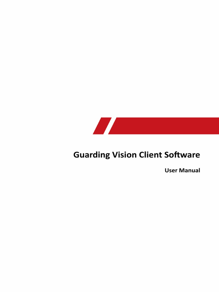 User Manual CMS Software For Windows (Guarding Vision V3.1.1.11 E