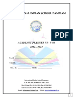 International Indian School Dammam: Academic Planner Vi - Viii 2021 - 2022