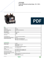 Product Datasheet: Tesys LRD Thermal Overload Relays - 80... 104 A - Class 10A