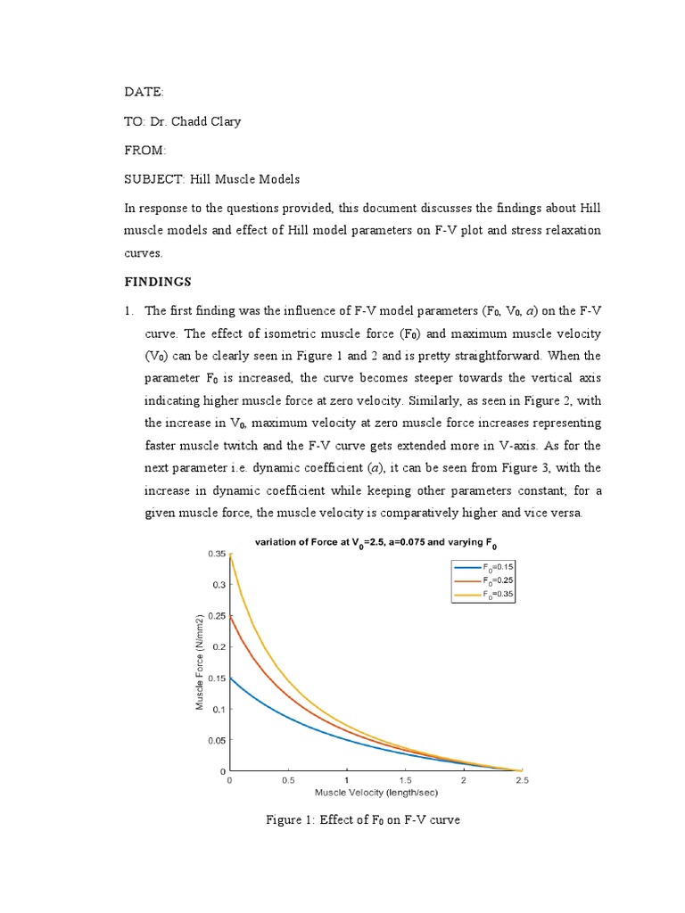 Hill Muscle Model | PDF | Force | Elasticity (Physics)