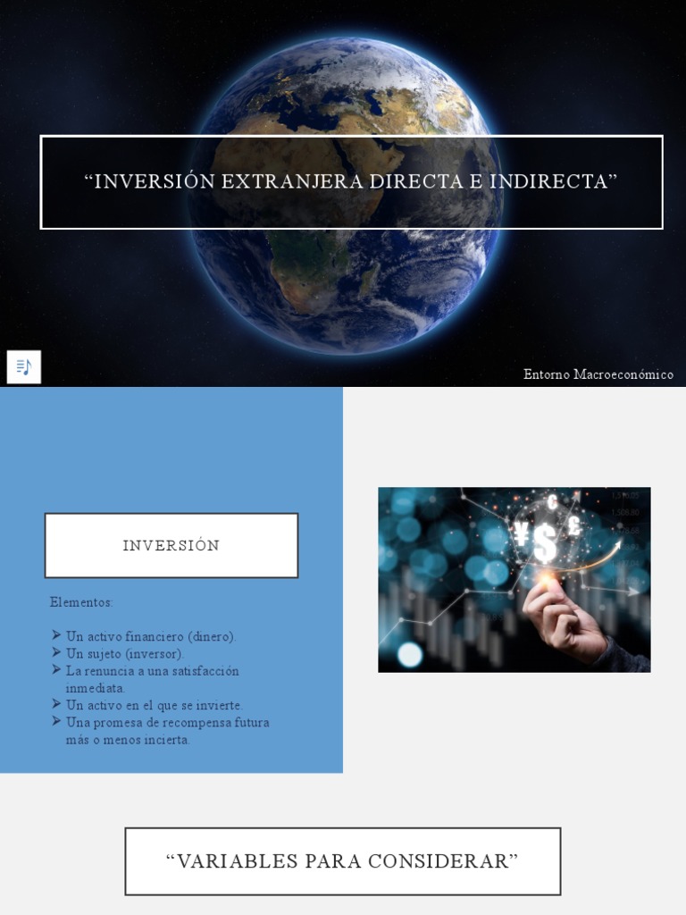 Inversión Extranjera: Tipos y Riesgos | PDF | Inversiones | Ahorro