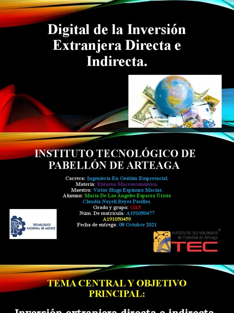 Digital de La Inversión Extranjera Directa e Indirecta | PDF | La ...