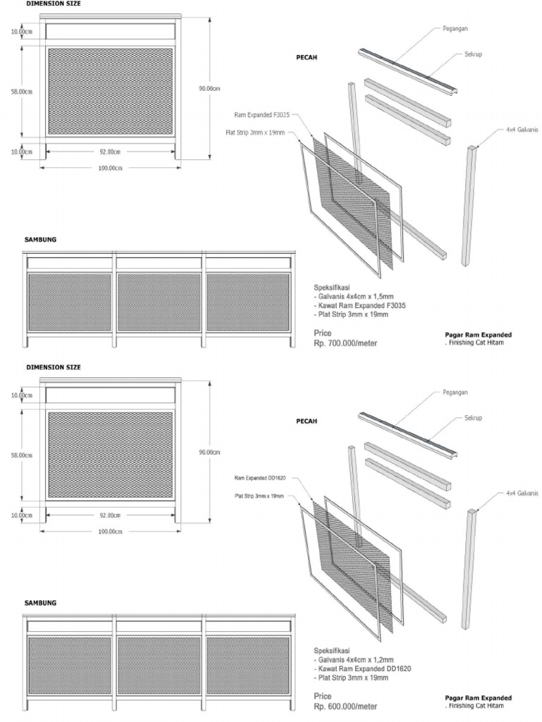 Contoh Ukuran Pagar | PDF
