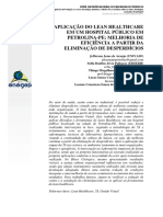 Araujo et al (2017) Aplicação do Lean Healthcare em um hospital publicao de Petrolina PE