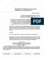 Dussault (1992) A gestão dos serviços públicos de saúde - características e exigências