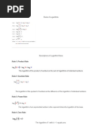 Rules of Logarithms