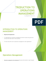 Introduction To Operations Management: By: Maybelle N. Dela Cruz