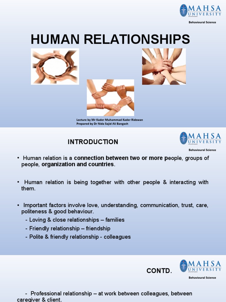 Understanding Human Relationships | PDF | Science | Behavior