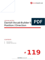 Danish Vocab Builder S1 #119 Position / Direction: Lesson Notes