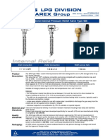 SRG LPG Semi Internal Pressure Relief Valve Type 486: Inlet Connection Outlet Connection Width Across Flats