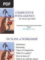 Competitive Intelligence: For Service Providers