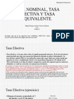 Tasa Nominal, Tasa Efectiva y Tasa Equivalente