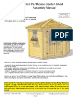 9x9 Penthouse Garden Shed Assembly Manual: Version #15 May 1st, 2015