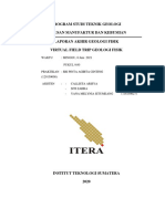 Program Studi Teknik Geologi Jurusan Manufaktur Dan Kebumian Laporan Akhir Geologi Fisik Virtual Field Trip Geologi Fisik