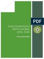 Plan Estratégico Policía Boliviana 2016-2020