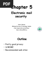 Electronic Mail Security: Henric Johnson Blekinge Institute of Technology, Sweden Henric - Johnson@bth - Se