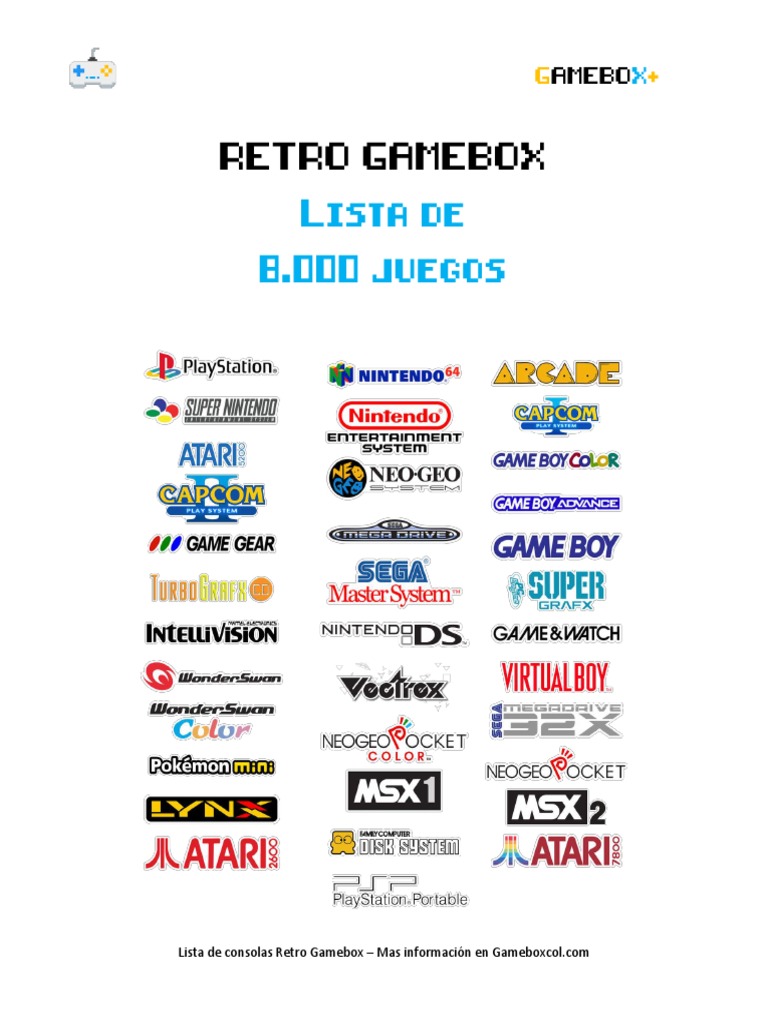 Retro Gamebox: 8000 Games List | PDF, image size:768x1024