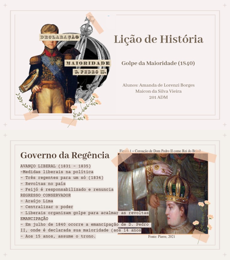 Slide para Golpe Da Maioridade PDF